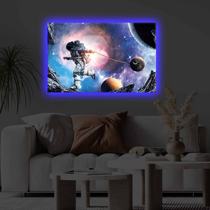 Casa si Gradina - Decoratiuni - Tablouri - Tablou canvas cu led, Wallxpert, multicolor, 45x70 cm, poliester, rama lemn, 139LDG1119 - Infinity.ro