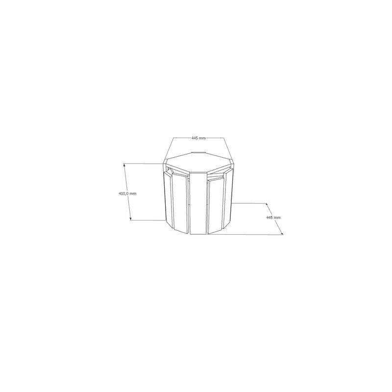 Casa si Gradina - Mobilier - Mese si birouri - Masute de cafea - Masuta de cafea, Hanah Home, pal melaminat, alb si nuc, 44.5x44.5x41 cm - Infinity.ro