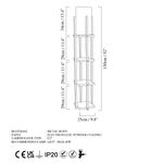 Casa si Gradina - Corpuri si surse de iluminat - Veioze si lampi - Lampadare - Lampadar, Opviq, metal, negru, 25x25x130 cm, 103OPV1304 - Infinity.ro