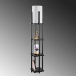 Casa si Gradina - Corpuri si surse de iluminat - Veioze si lampi - Lampadare - Lampadar, Opviq, metal, negru, 25x25x130 cm, 103OPV1304 - Infinity.ro