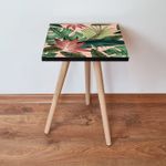 Casa si Gradina - Mobilier - Mese si birouri - Mese living - Masuta laterala, Hanah Home, mdf, roz si verde, 35x35x42 cm - Infinity.ro