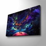 Casa si Gradina - Decoratiuni - Tablouri - Tablou canvas cu led, Wallxpert, panza piele de caprioara, multicolor, 45x70 cm, rama lemn, 254LED4332 - Infinity.ro