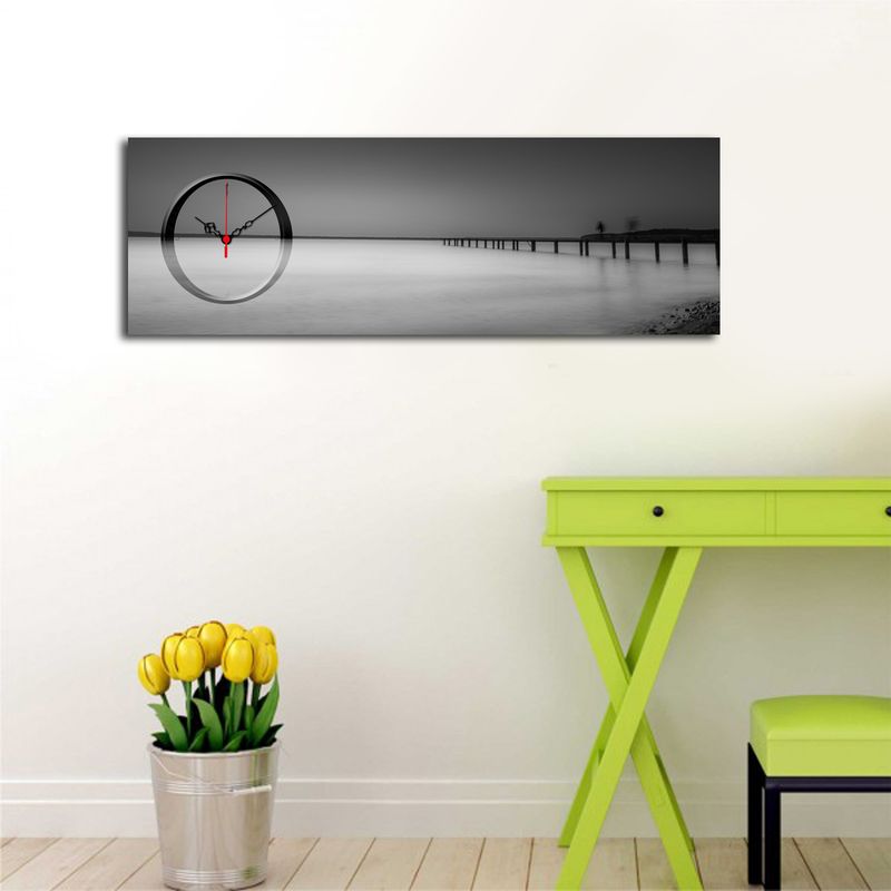Casa si Gradina - Decoratiuni - Ceasuri - Ceas de perete decorativ, Wallxpert, panza de caprioara, multicolor, 30x90 cm, 248CTY1616 - Infinity.ro