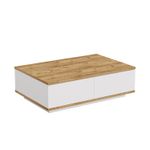 Casa si Gradina - Mobilier - Mese si birouri - Masute de cafea - Masuta de cafea, Hanah Home, pal melaminat, pin atlantic si alb, 90x60x28.6 cm - Infinity.ro