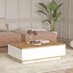 Casa si Gradina - Mobilier - Mese si birouri - Masute de cafea - Masuta de cafea, Hanah Home, pal melaminat, pin atlantic si alb, 90x60x28.6 cm - Infinity.ro