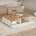 Casa si Gradina - Mobilier - Mese si birouri - Masute de cafea - Masuta de cafea, Hanah Home, pal melaminat, pin atlantic si alb, 90x60x28.6 cm - Infinity.ro