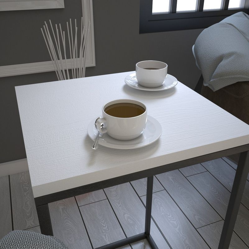 Casa si Gradina - Mobilier - Mese si birouri - Mese living - Masa laterala, Hanah Home, panou de particule melaminat, alb, 35x35x62 cm - Infinity.ro