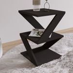 Casa si Gradina - Mobilier - Mese si birouri - Mese living - Masa laterala, Hanah Home, PAL melaminat, negru si stejar, 29.6x29.6x54.2 cm - Infinity.ro