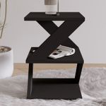 Casa si Gradina - Mobilier - Mese si birouri - Mese living - Masa laterala, Hanah Home, PAL melaminat, negru si stejar, 29.6x29.6x54.2 cm - Infinity.ro