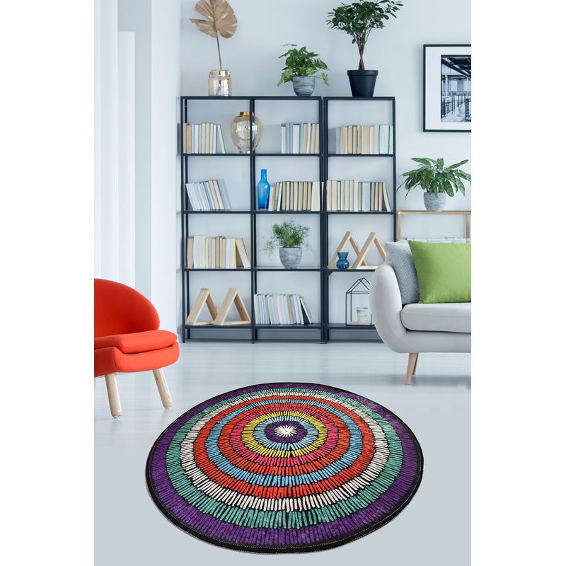 Casa si Gradina - Textile si covoare - Covoare - Covoare casa - Covor, Conceptum Hypnose, multicolor, 100 cm, 100% poliester, antiderapant, 882CHL1129 - Infinity.ro