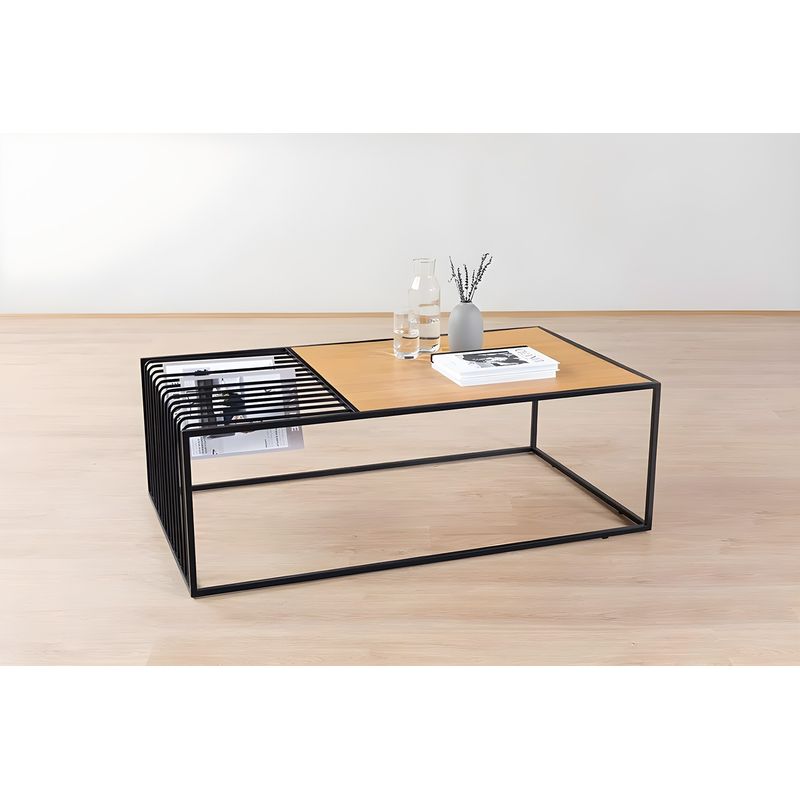 Casa si Gradina - Mobilier - Mese si birouri - Masute de cafea - Masuta de cafea, Hanah Home, mdf, nuc, 120x40x40 cm - Infinity.ro