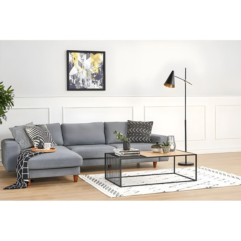 Casa si Gradina - Mobilier - Mese si birouri - Masute de cafea - Masuta de cafea, Hanah Home, mdf, nuc, 120x40x40 cm - Infinity.ro