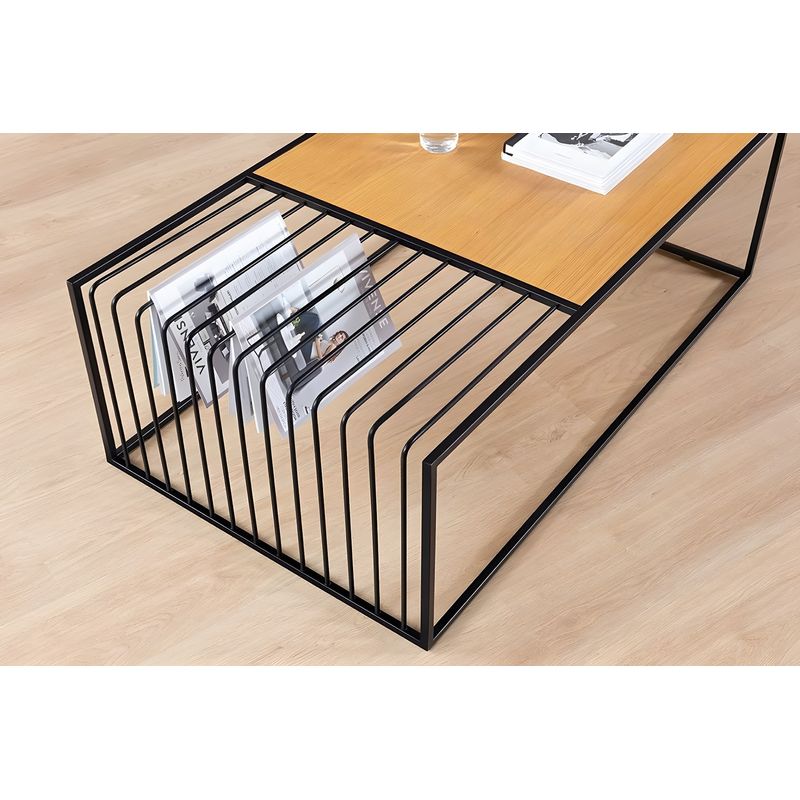 Casa si Gradina - Mobilier - Mese si birouri - Masute de cafea - Masuta de cafea, Hanah Home, mdf, nuc, 120x40x40 cm - Infinity.ro