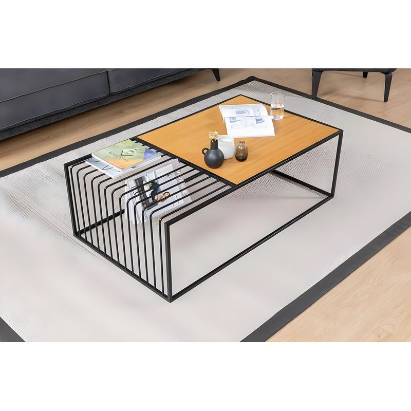 Casa si Gradina - Mobilier - Mese si birouri - Masute de cafea - Masuta de cafea, Hanah Home, mdf, nuc, 120x40x40 cm - Infinity.ro