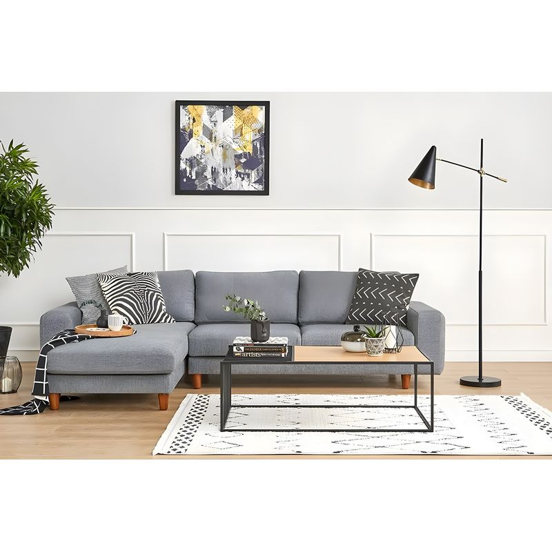 Casa si Gradina - Mobilier - Mese si birouri - Masute de cafea - Masuta de cafea, Hanah Home, mdf, nuc, 120x40x40 cm - Infinity.ro