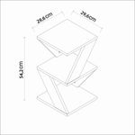 Casa si Gradina - Mobilier - Mese si birouri - Mese living - Masa laterala, Hanah Home, PAL melaminat, negru si stejar, 29.6x29.6x54.2 cm - Infinity.ro