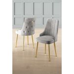 Casa si Gradina - Mobilier - Scaune si fotolii - Scaune - Set scaune, Hanah Home, metal, gri auriu, 46x46x94 cm - Infinity.ro