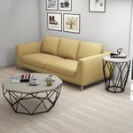 Casa si Gradina - Mobilier - Mese si birouri - Mese living - Masa laterala, Hanah Home, pal melaminat, crem si negru, 46x46x57 cm - Infinity.ro