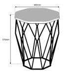 Casa si Gradina - Mobilier - Mese si birouri - Mese living - Masa laterala, Hanah Home, pal melaminat, crem si negru, 46x46x57 cm - Infinity.ro