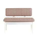 Casa si Gradina - Mobilier - Organizare si depozitare - Bancute - Banca cu spatiu de depozitare, Hanah Home, melamina, catifea, alb, piatra, 110x40x85 cm - Infinity.ro