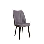 Casa si Gradina - Mobilier - Scaune si fotolii - Scaune - Set scaune, Hanah Home, mdf, gri si negru, 46x45x92 cm, picioare metalice - Infinity.ro