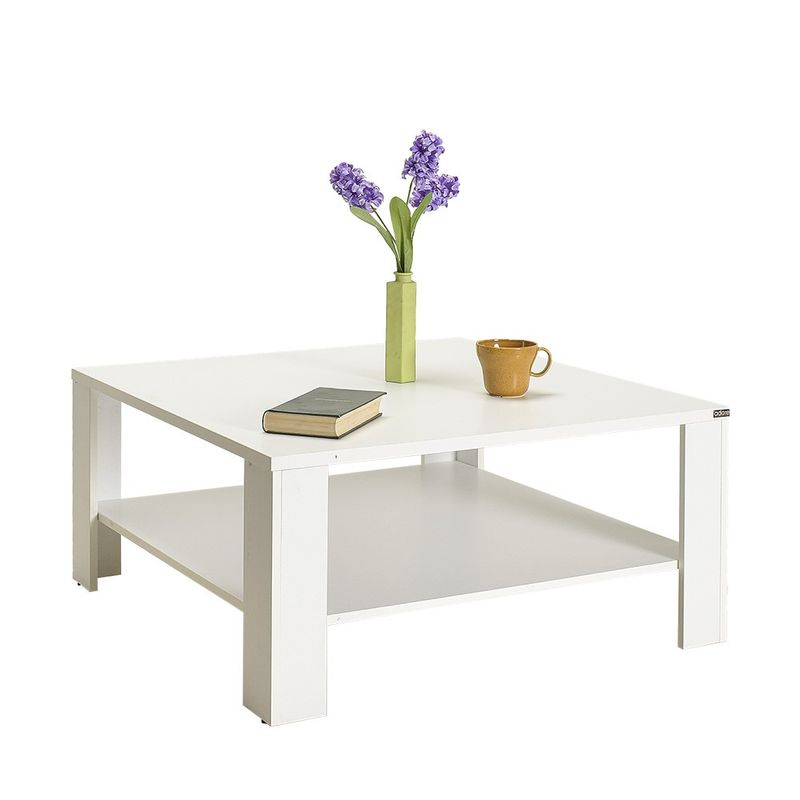 Casa si Gradina - Mobilier - Mese si birouri - Masute de cafea - Masuta de cafea, Hanah Home, pal melaminat, alb, 90x90x42 cm - Infinity.ro