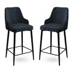 Casa si Gradina - Mobilier - Scaune si fotolii - Tabureti - Set taburete de bar, Hanah Home, metal, antracit si negru, 45x43x105 cm - Infinity.ro