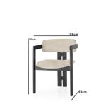 Casa si Gradina - Mobilier - Scaune si fotolii - Fotolii - Fotoliu, Hanah Home, lemn, textil, gri deschis si negru, 58x49x76 cm - Infinity.ro