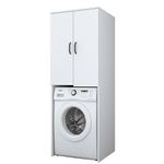 Casa si Gradina - Mobilier - Dulapuri si sifoniere - Dulapuri - Dulap pentru masina de spalat, Hanah Home, PAL melaminat, alb, 65x62.5x181.8 cm - Infinity.ro