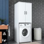 Casa si Gradina - Mobilier - Dulapuri si sifoniere - Dulapuri - Dulap pentru masina de spalat, Hanah Home, PAL melaminat, alb, 65x62.5x181.8 cm - Infinity.ro