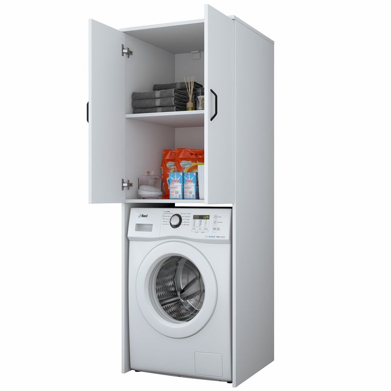 Casa si Gradina - Mobilier - Dulapuri si sifoniere - Dulapuri - Dulap pentru masina de spalat, Hanah Home, PAL melaminat, alb, 65x62.5x181.8 cm - Infinity.ro