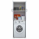 Casa si Gradina - Mobilier - Dulapuri si sifoniere - Dulapuri - Dulap pentru masina de spalat, Hanah Home, PAL melaminat, alb, 65x62.5x181.8 cm - Infinity.ro