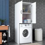 Casa si Gradina - Mobilier - Dulapuri si sifoniere - Dulapuri - Dulap pentru masina de spalat, Hanah Home, PAL melaminat, alb, 65x62.5x181.8 cm - Infinity.ro