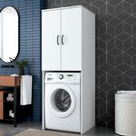 Casa si Gradina - Mobilier - Dulapuri si sifoniere - Dulapuri - Dulap pentru masina de spalat, Hanah Home, PAL melaminat, alb, 65x62.5x181.8 cm - Infinity.ro