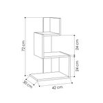 Casa si Gradina - Mobilier - Mese si birouri - Mese living - Masa laterala, Hanah Home, pal melaminat, alb si stejar, 42x30x72 cm - Infinity.ro