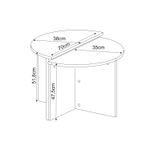 Casa si Gradina - Mobilier - Mese si birouri - Masute de cafea - Masa de cafea, Hanah Home, pal melaminat, travertin, 70x38x51.8 cm - Infinity.ro