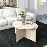 Casa si Gradina - Mobilier - Mese si birouri - Masute de cafea - Masa de cafea, Hanah Home, pal melaminat, travertin, 70x38x51.8 cm - Infinity.ro