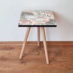 Casa si Gradina - Mobilier - Mese si birouri - Masute de cafea - Masa laterala, Hanah Home, mdf, somon, verde, alb, gri, 35x35x42 cm - Infinity.ro