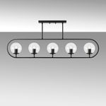 Casa si Gradina - Corpuri si surse de iluminat - Lustre si pendule - Candelabru, Opviq, metal, negru, 122x15 cm - Infinity.ro