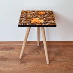 Casa si Gradina - Mobilier - Mese si birouri - Mese living - Masa laterala, Hanah Home, mdf, galben maro, 35x35x42 cm - Infinity.ro