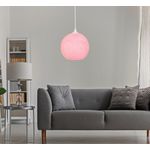 Casa si Gradina - Corpuri si surse de iluminat - Lustre si pendule - Lustra, Opviq, iuta, roz si alb, 24x22x55 cm - Infinity.ro