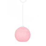 Casa si Gradina - Corpuri si surse de iluminat - Lustre si pendule - Lustra, Opviq, iuta, roz si alb, 24x22x55 cm - Infinity.ro