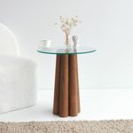 Casa si Gradina - Mobilier - Mese si birouri - Masute de cafea - Masa de cafea, Hanah Home, lemn masiv de pin, nuc, 45x50x50 cm - Infinity.ro