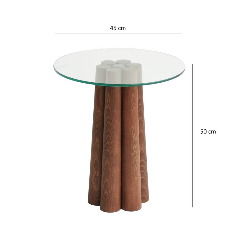 Casa si Gradina - Mobilier - Mese si birouri - Masute de cafea - Masa de cafea, Hanah Home, lemn masiv de pin, nuc, 45x50x50 cm - Infinity.ro