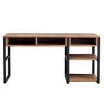 Casa si Gradina - Mobilier - Mese si birouri - Birouri - Birou de studiu, Hanah Home, panou de particule melaminat, nuc si negru, 150x58.4x75.8 cm - Infinity.ro