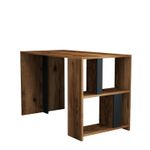 Casa si Gradina - Mobilier - Mese si birouri - Birouri - Birou de studiu, Hanah Home, panou de particule melaminat, nuc si antracit, 120x60x75.4 cm - Infinity.ro