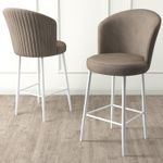 Casa si Gradina - Mobilier - Scaune si fotolii - Scaune - Set scaune bar, Hanah Home, metal, cappuccino si alb, 46x40x102 cm, 6 piese - Infinity.ro