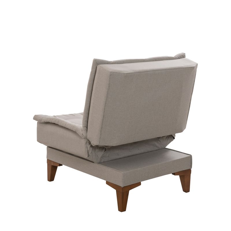 Casa si Gradina - Mobilier - Scaune si fotolii - Fotolii - Fotoliu, Hanah Home, lemn fag, stofa in, crem, 75x90x70 cm - Infinity.ro