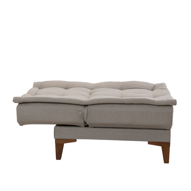 Casa si Gradina - Mobilier - Scaune si fotolii - Fotolii - Fotoliu, Hanah Home, lemn fag, stofa in, crem, 75x90x70 cm - Infinity.ro