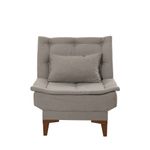 Casa si Gradina - Mobilier - Scaune si fotolii - Fotolii - Fotoliu, Hanah Home, lemn fag, stofa in, crem, 75x90x70 cm - Infinity.ro